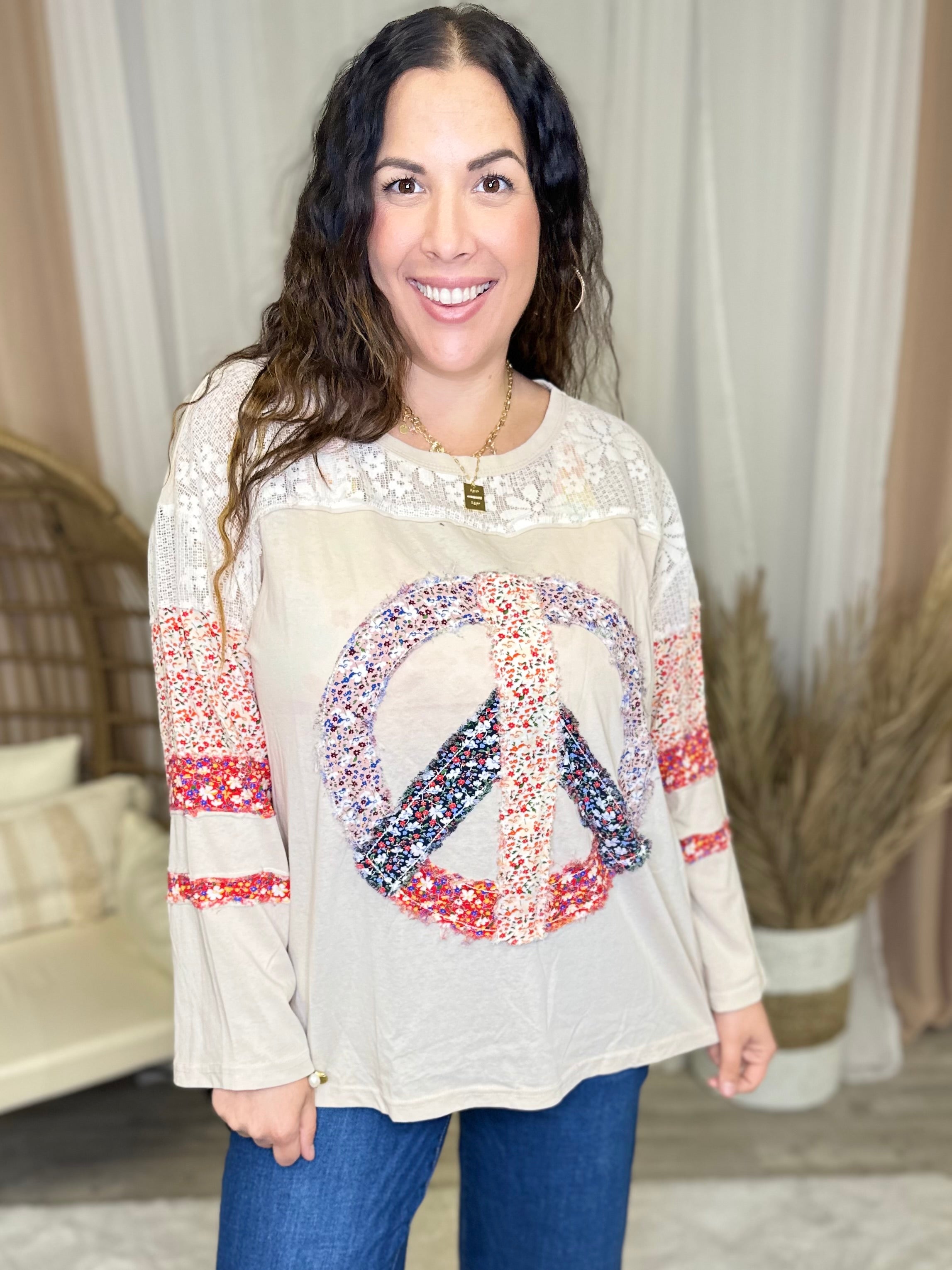 Peace At Last Top-120 Long Sleeve Tops-White Birch-Heathered Boho Boutique, Women's Fashion and Accessories in Palmetto, FL