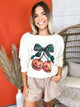 Pumpkin Cherries Graphic Long Sleeve-130 Graphic Tees-Heathered Boho-Heathered Boho Boutique, Women's Fashion and Accessories in Palmetto, FL