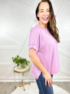 Great Day Top-110 Short Sleeve Top-Zenana-Heathered Boho Boutique, Women's Fashion and Accessories in Palmetto, FL