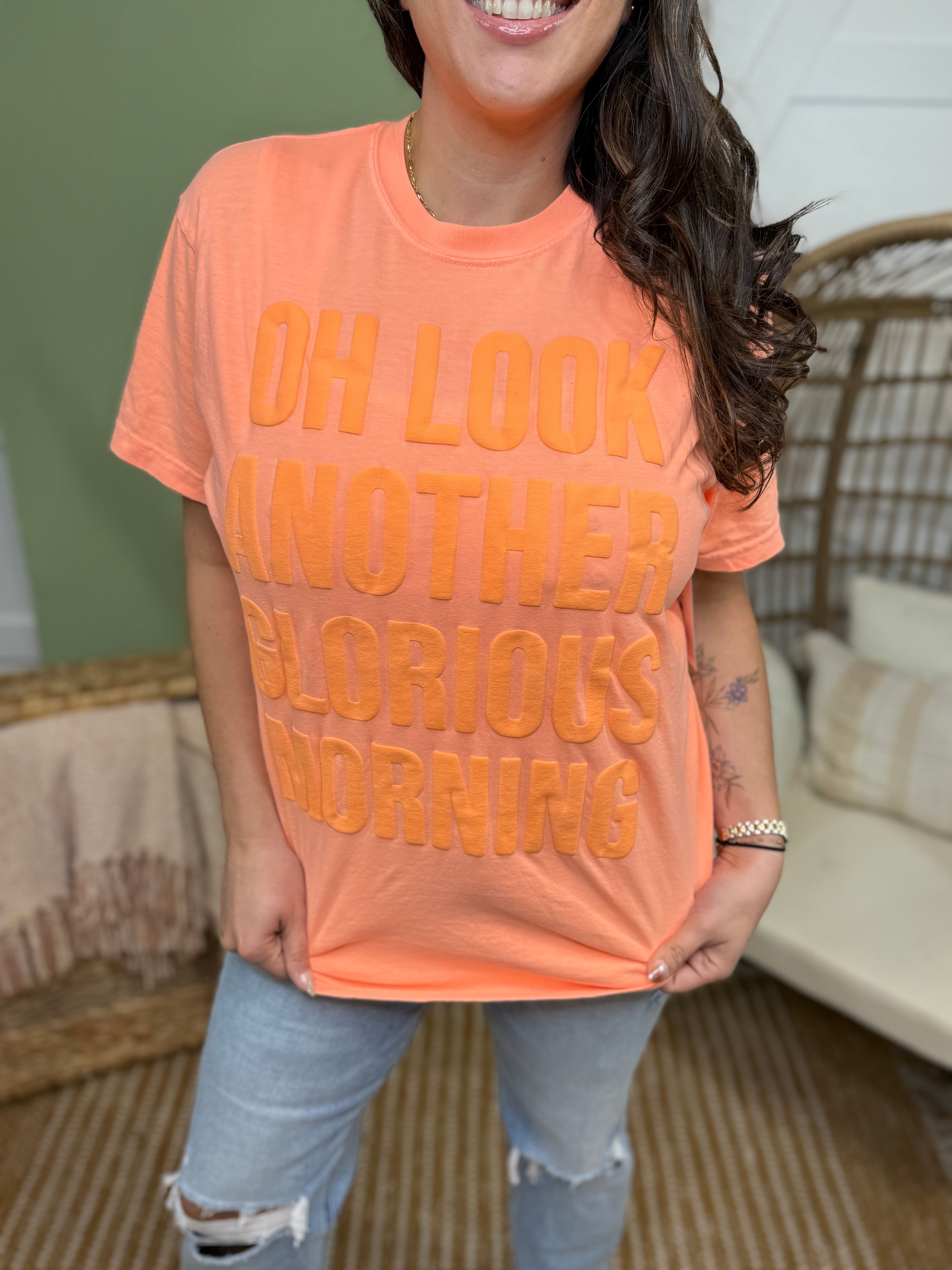 Another Glorious Morning Tee-130 Graphic Tees-Poppy & Pine-Heathered Boho Boutique, Women's Fashion and Accessories in Palmetto, FL