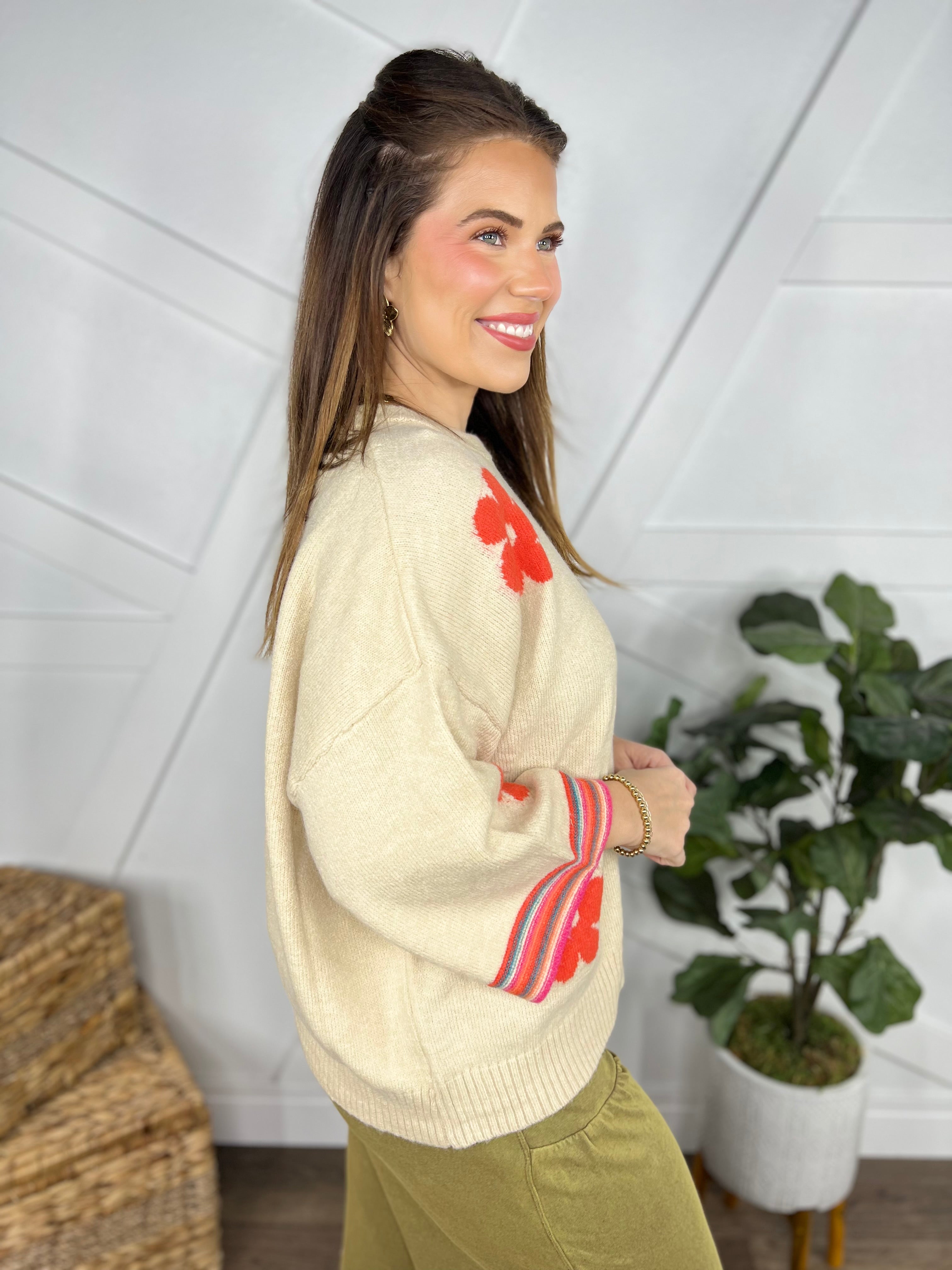 Bloom Away Sweater-400 Takeover/Pre-Order-Easel-Heathered Boho Boutique, Women's Fashion and Accessories in Palmetto, FL