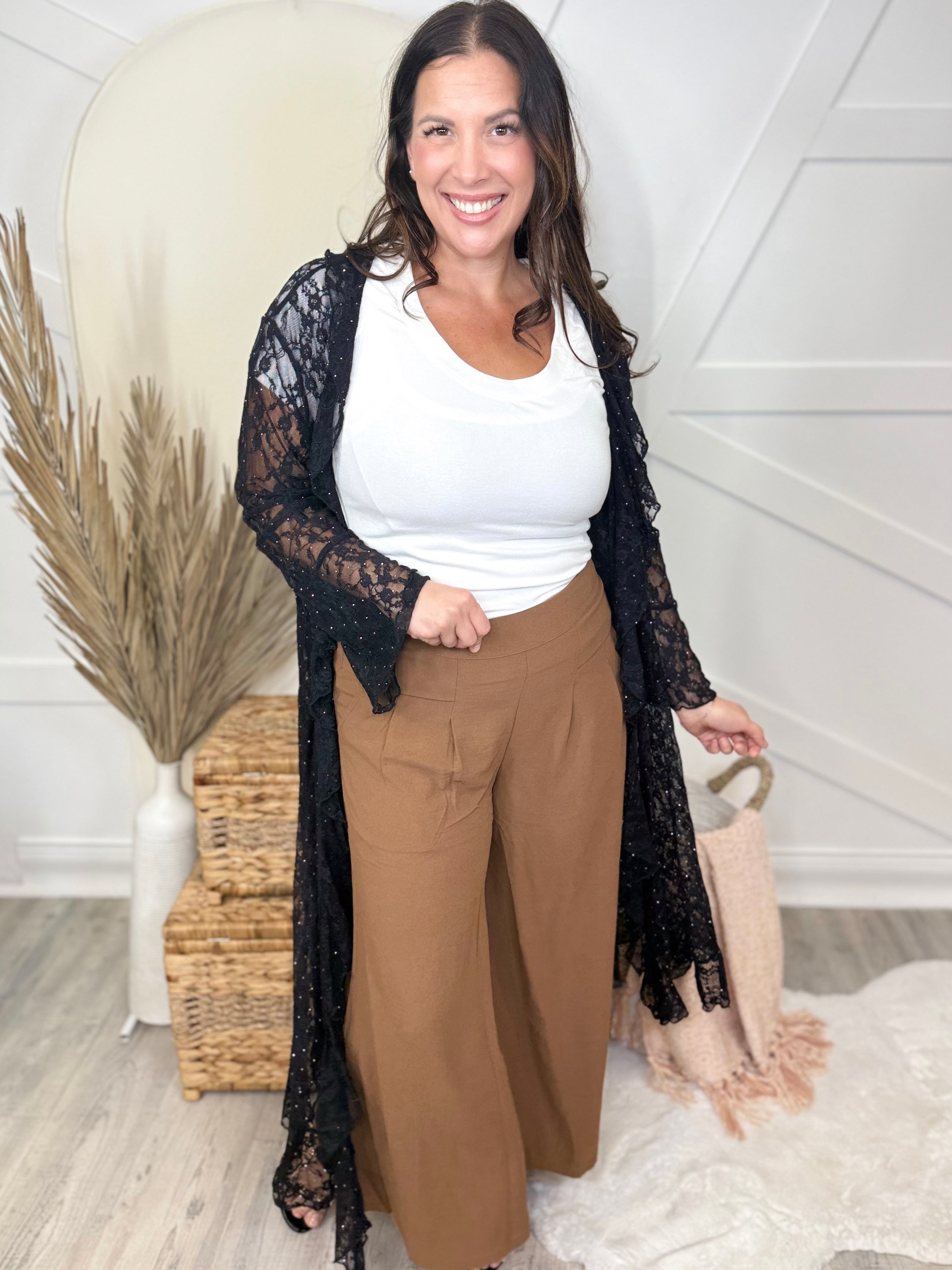 Ensemble Wide Leg Pants-150 PANTS-SEW IN LOVE-Heathered Boho Boutique, Women's Fashion and Accessories in Palmetto, FL