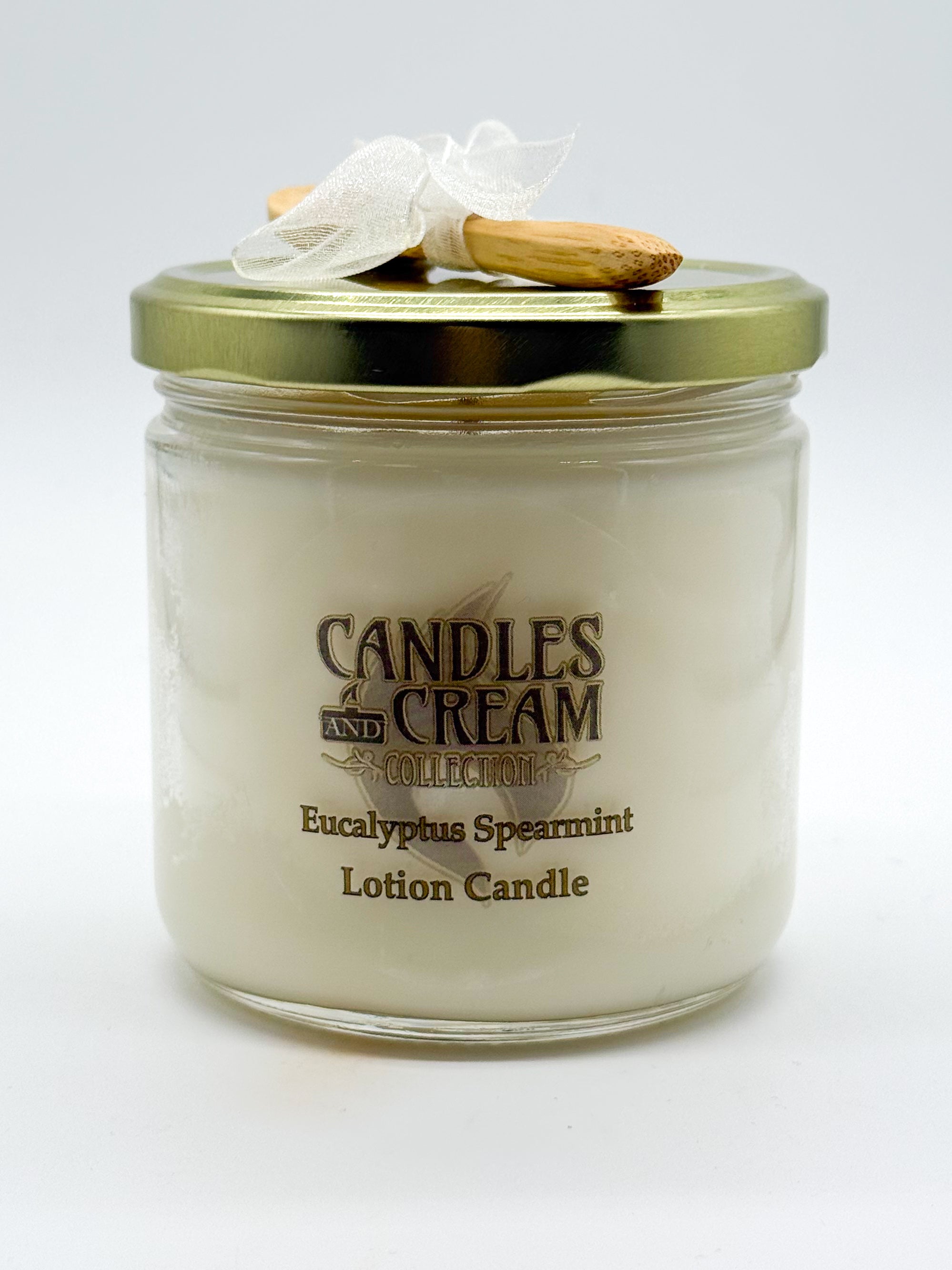 RESTOCK: Lotion Candles and Lotion Melts 10 oz Straight Glass - Eucalyptus Spearmint-340 Other Accessories-Candles And Cream Collection-Heathered Boho Boutique, Women's Fashion and Accessories in Palmetto, FL