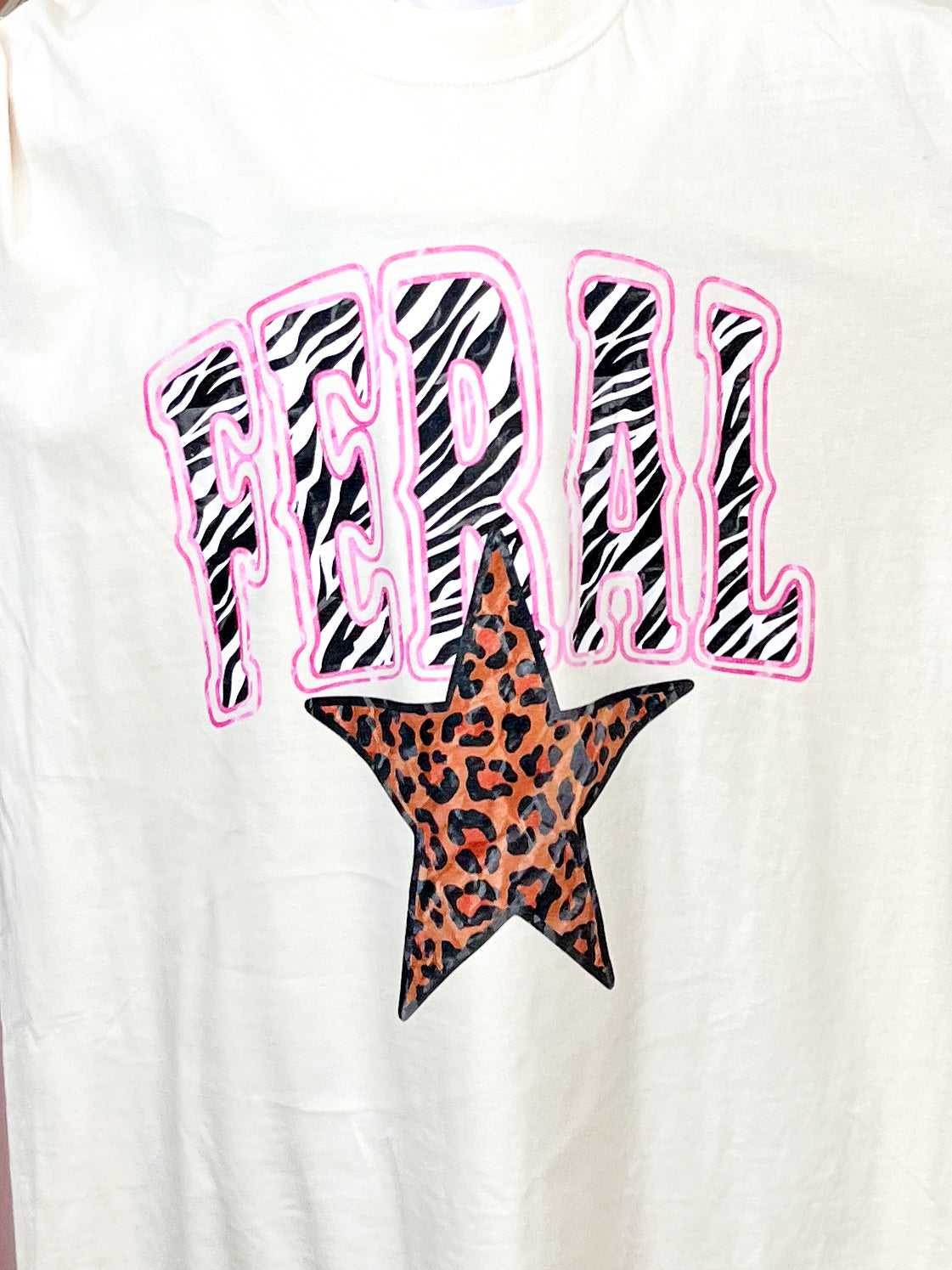 Animal Print Feral Graphic Tee-130 Graphic Tees-Heathered Boho-Heathered Boho Boutique, Women's Fashion and Accessories in Palmetto, FL