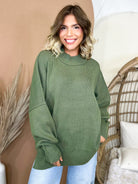 On Your Mind Pullover-120 LONG SLEEVE TOPS-ZENANA-Heathered Boho Boutique, Women's Fashion and Accessories in Palmetto, FL