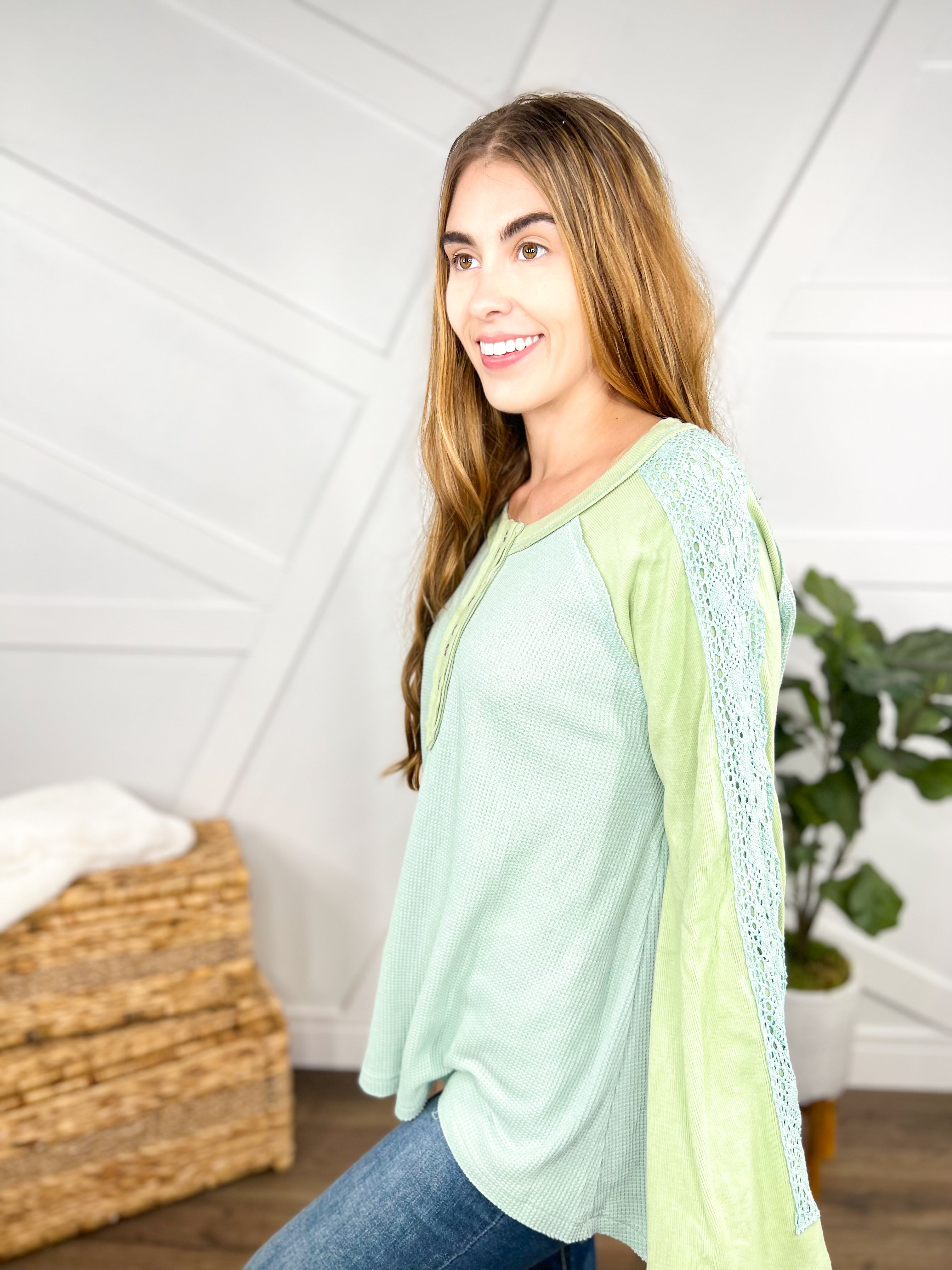 Loving Thoughts Top-120 Long Sleeve Tops-Pol-Heathered Boho Boutique, Women's Fashion and Accessories in Palmetto, FL