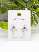 Pearl Cross Earring-310 Jewelry-Rough Sketch-Heathered Boho Boutique, Women's Fashion and Accessories in Palmetto, FL