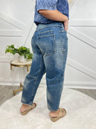 Revenge Barrel Pants-190 Jeans-Aaron & Amber-Heathered Boho Boutique, Women's Fashion and Accessories in Palmetto, FL