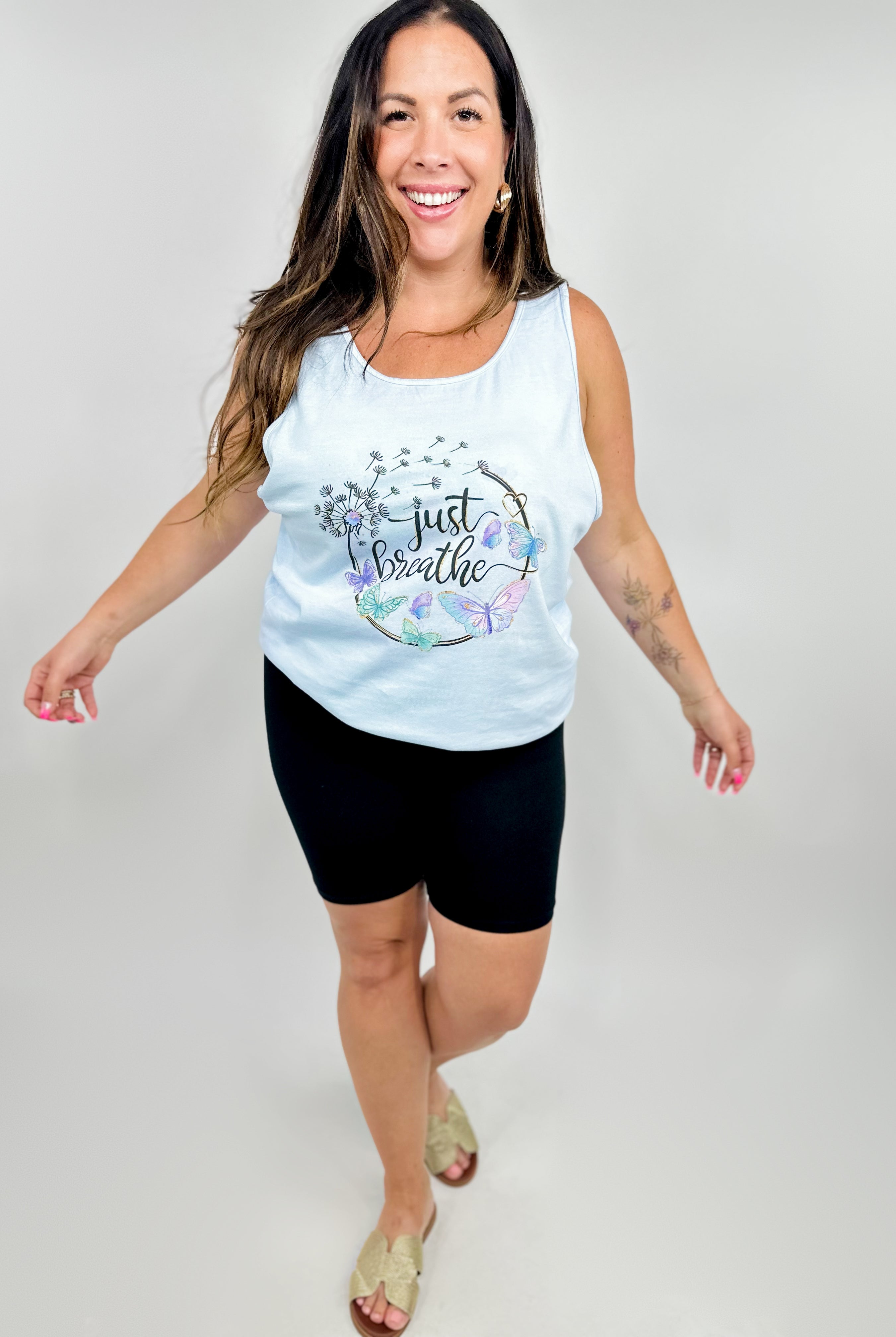 Just Breath Graphic Tank-100 Tank/Crop Tops-Heathered Boho-Heathered Boho Boutique, Women's Fashion and Accessories in Palmetto, FL