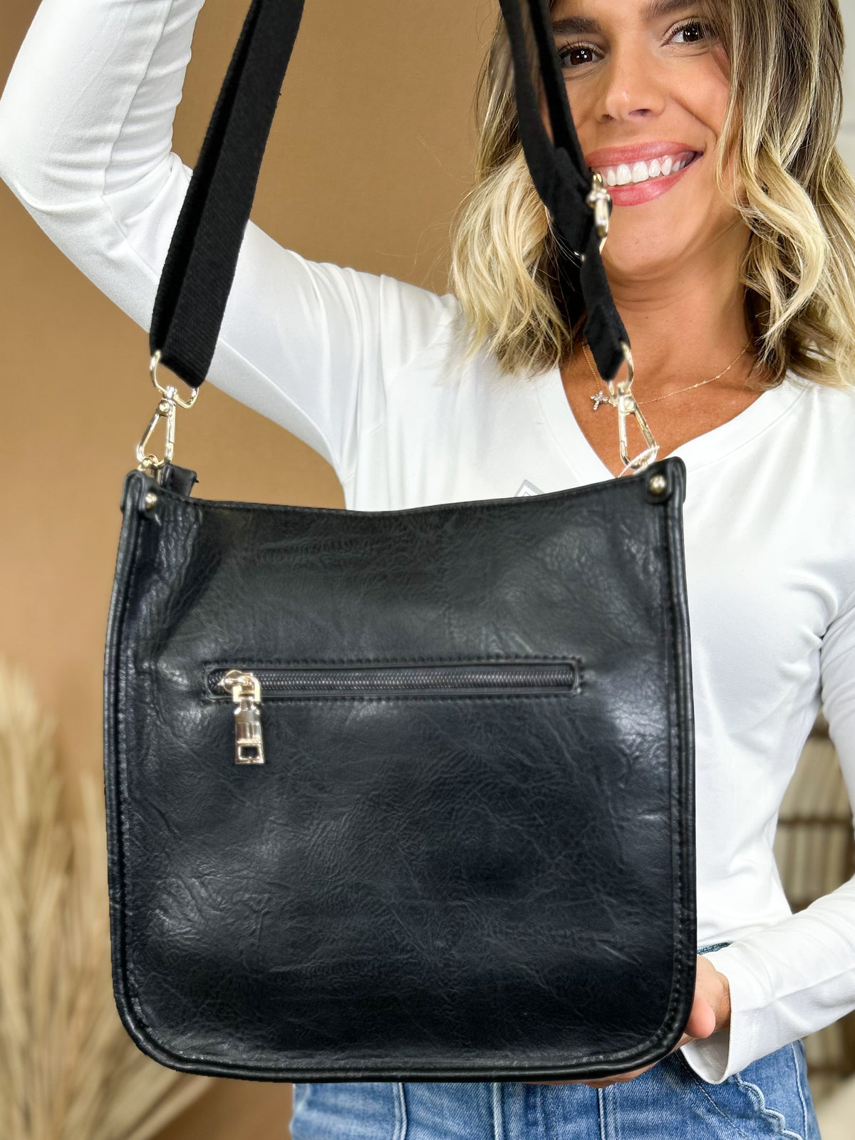 Posie Plaid Crossbody Bag – Removable Strap-Handbags-Jen & Co.-Heathered Boho Boutique, Women's Fashion and Accessories in Palmetto, FL