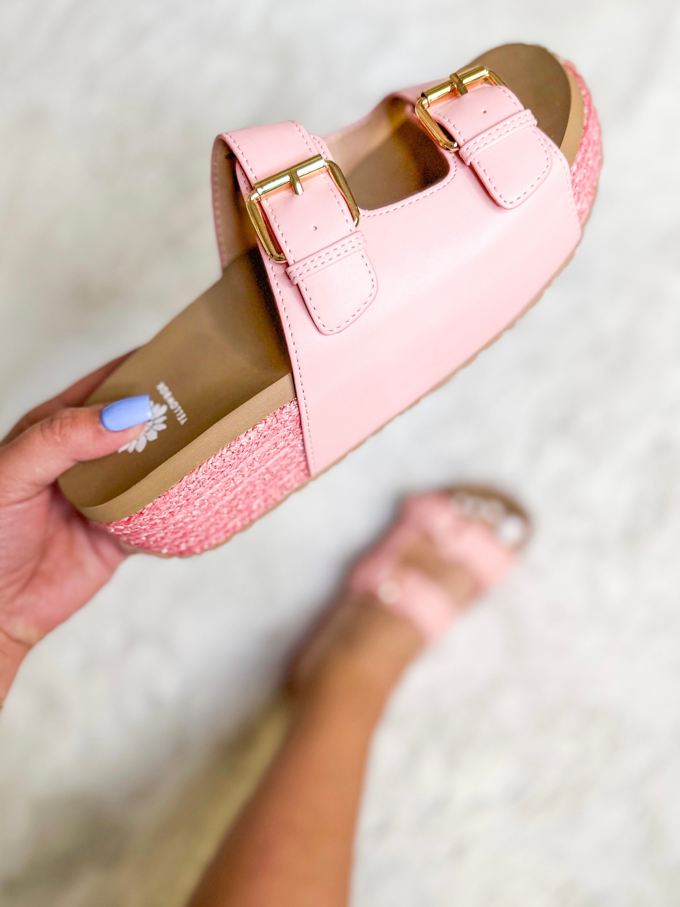 RESTOCK : Pink Bahia Flatform Sandal-350 Shoes-Yellowbox Shoes-Heathered Boho Boutique, Women's Fashion and Accessories in Palmetto, FL