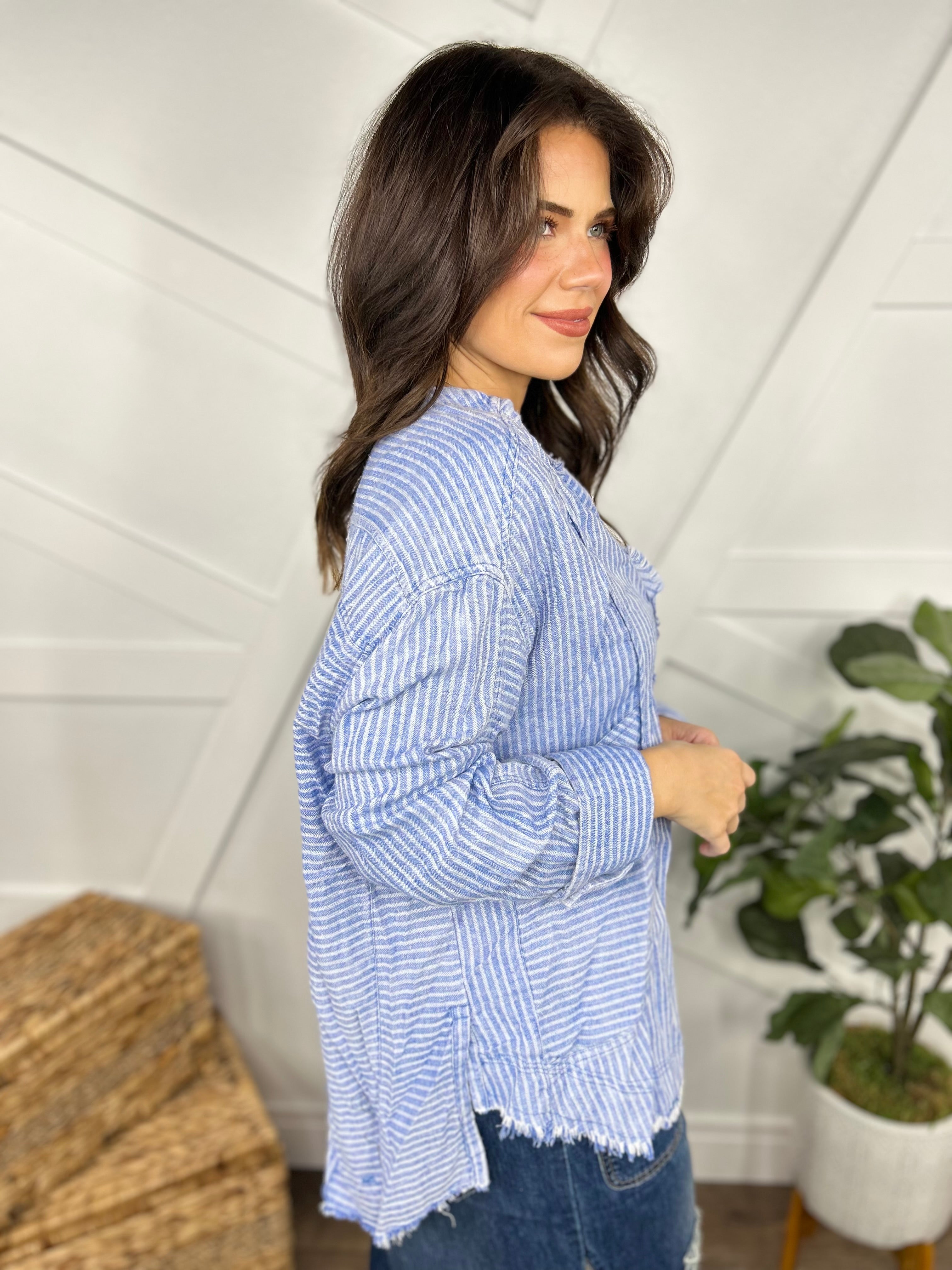 Team Spirit Top-120 Long Sleeve Tops-BlueVelvet-Heathered Boho Boutique, Women's Fashion and Accessories in Palmetto, FL