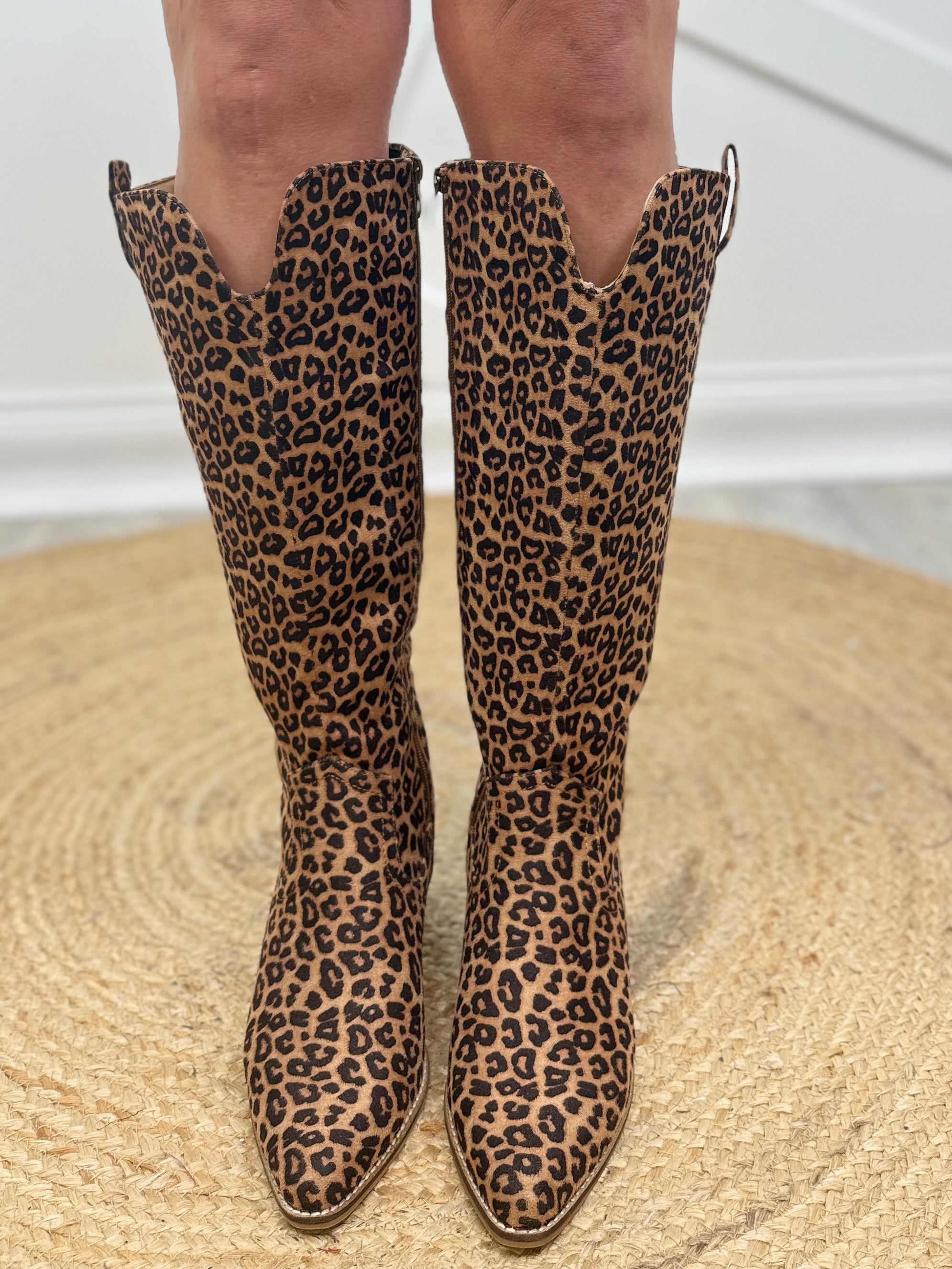 Hats Off Boots - Leopard-350 Shoes-Corkys-Heathered Boho Boutique, Women's Fashion and Accessories in Palmetto, FL