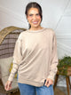 Take Me To The Beach Pullover-120 LONG SLEEVE TOPS-ZENANA-Heathered Boho Boutique, Women's Fashion and Accessories in Palmetto, FL