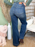 Retro Chic Tummy Control Wide Leg by Judy Blue-190 JEANS-Judy Blue-Heathered Boho Boutique, Women's Fashion and Accessories in Palmetto, FL