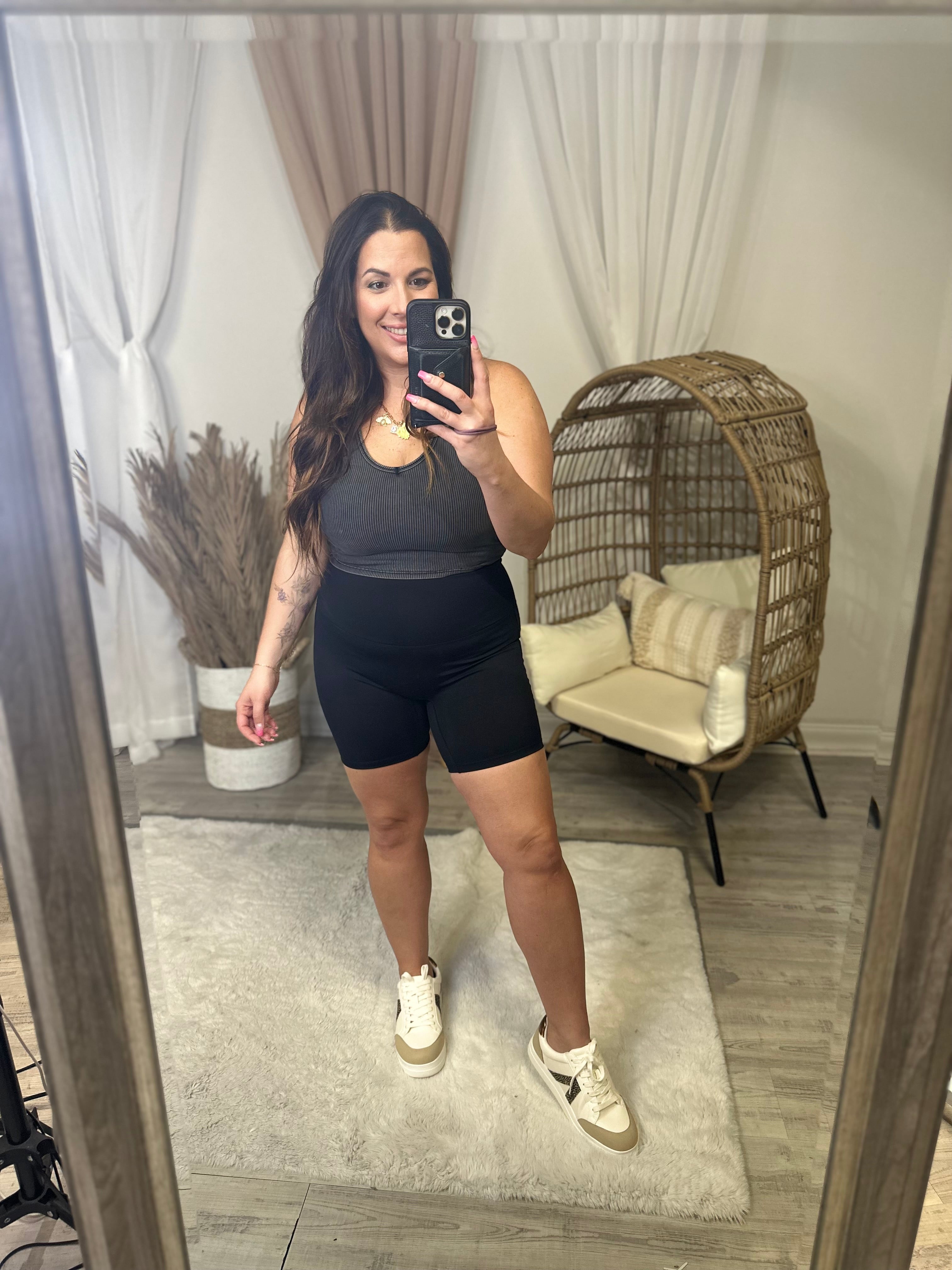 Restock: Sasha Suck and Tuck Bike Shorts (Reg & Curvy)-160 shorts-With Love Molly-Heathered Boho Boutique, Women's Fashion and Accessories in Palmetto, FL