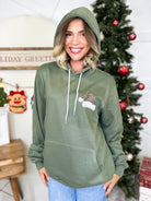 Leopard Hat Santa Pocket Graphic Hoodie-210 Hoodies-Heathered Boho-Heathered Boho Boutique, Women's Fashion and Accessories in Palmetto, FL