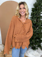Soft Laced Sweater-125 SWEATER-EASEL-Heathered Boho Boutique, Women's Fashion and Accessories in Palmetto, FL