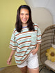 Coastal Stitch Stripe Tee-110 SHORT SLEEVE TOP-EASEL-Heathered Boho Boutique, Women's Fashion and Accessories in Palmetto, FL