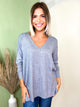 The Lola Long Sleeve Top-120 LONG SLEEVE TOPS-ZENANA-Heathered Boho Boutique, Women's Fashion and Accessories in Palmetto, FL