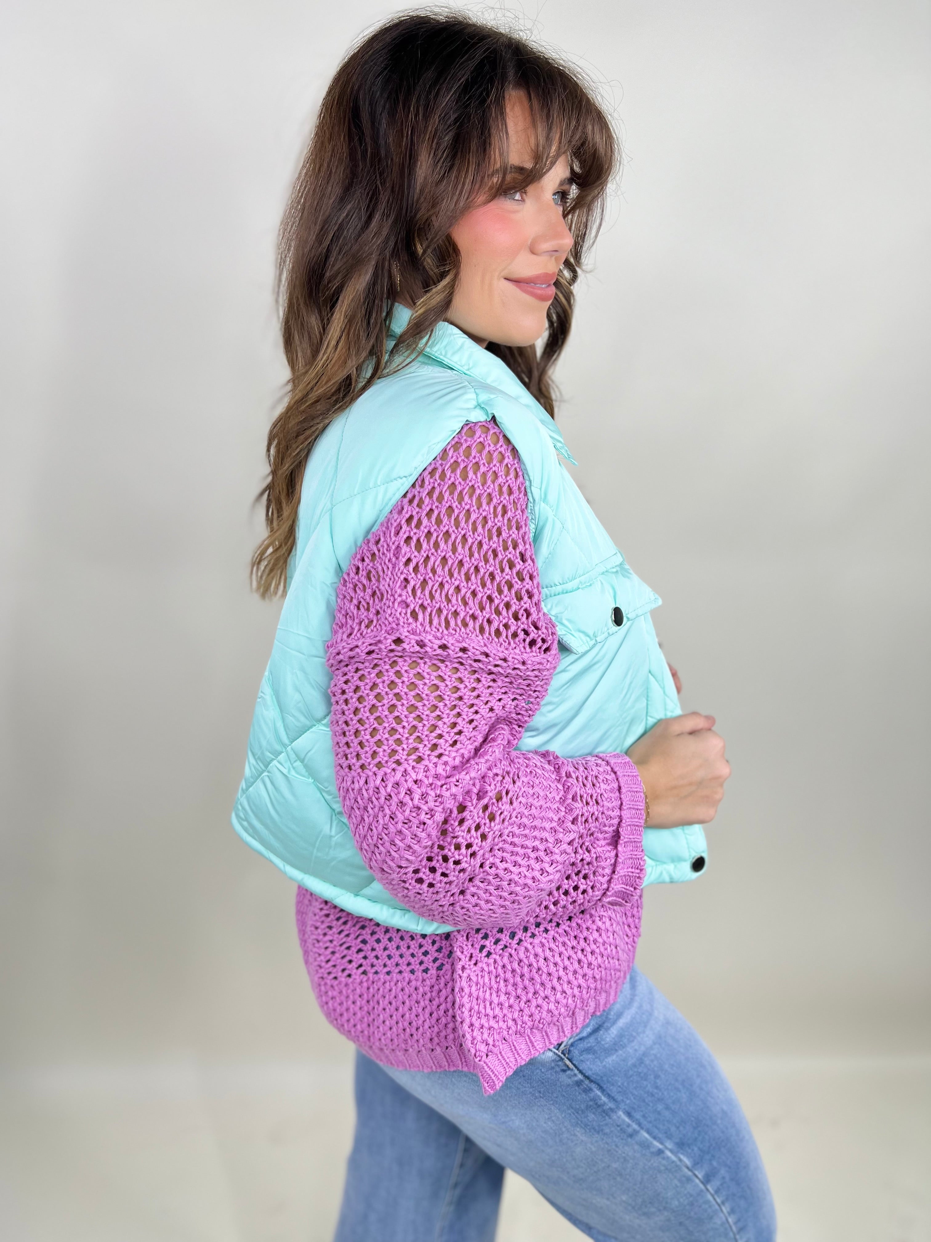 Octavia Quilted Vest-200 Jackets/Shackets-Snobbish-Heathered Boho Boutique, Women's Fashion and Accessories in Palmetto, FL