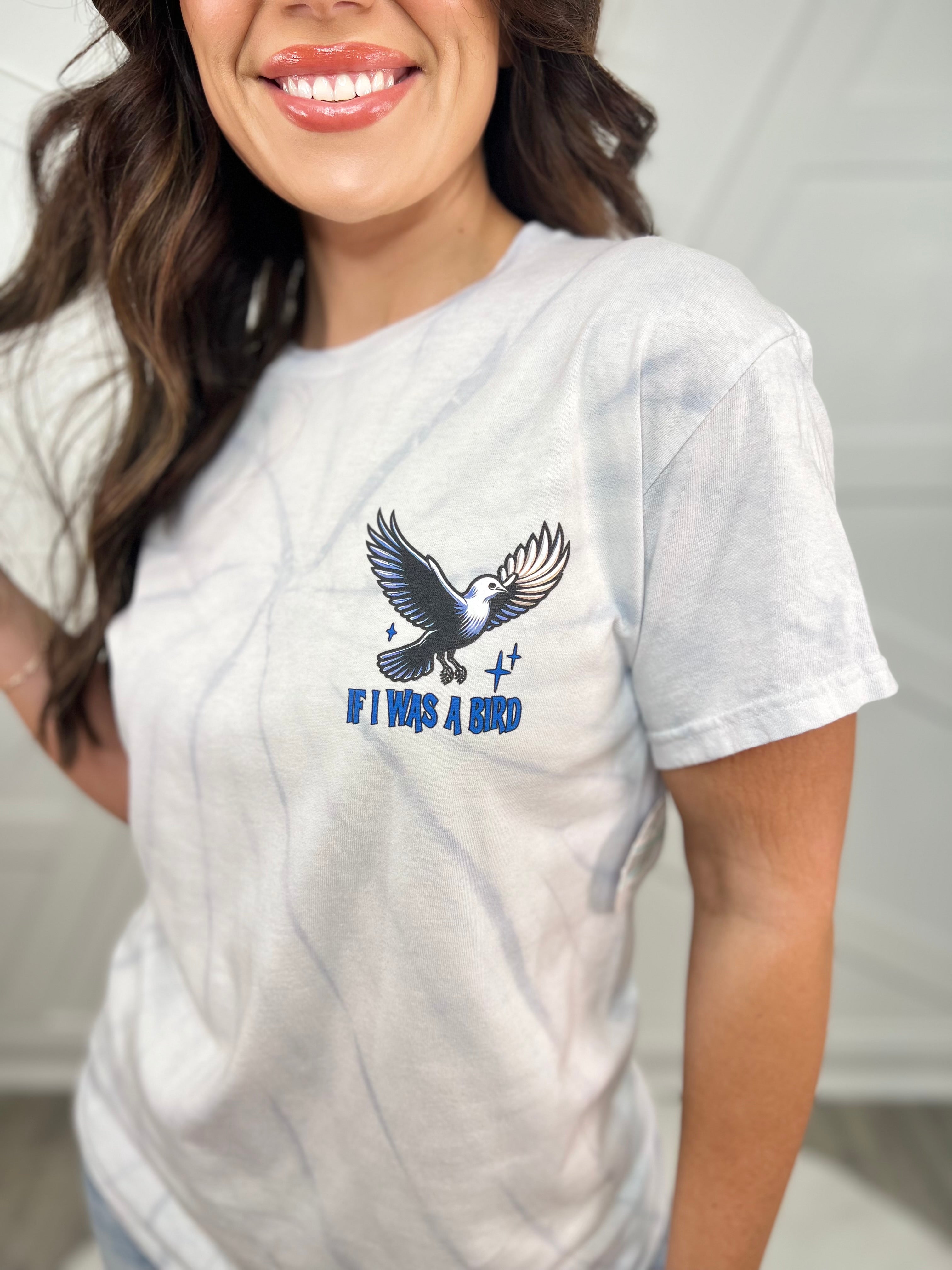 If I was a Bird Graphic Tee-130 Graphic Tees-Heathered Boho-Heathered Boho Boutique, Women's Fashion and Accessories in Palmetto, FL