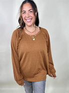 Little Things Long Sleeve Top-120 Long Sleeve Tops-Sew In Love-Heathered Boho Boutique, Women's Fashion and Accessories in Palmetto, FL