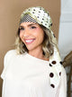 Dots & Chain Pattern Luxe Satin Head Scarf-340 Other Accessories-Heathered Boho-Heathered Boho Boutique, Women's Fashion and Accessories in Palmetto, FL