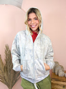 Full Zip Camo Jacket-200 JACKETS/SHACKETS-Birdie & Co-Heathered Boho Boutique, Women's Fashion and Accessories in Palmetto, FL