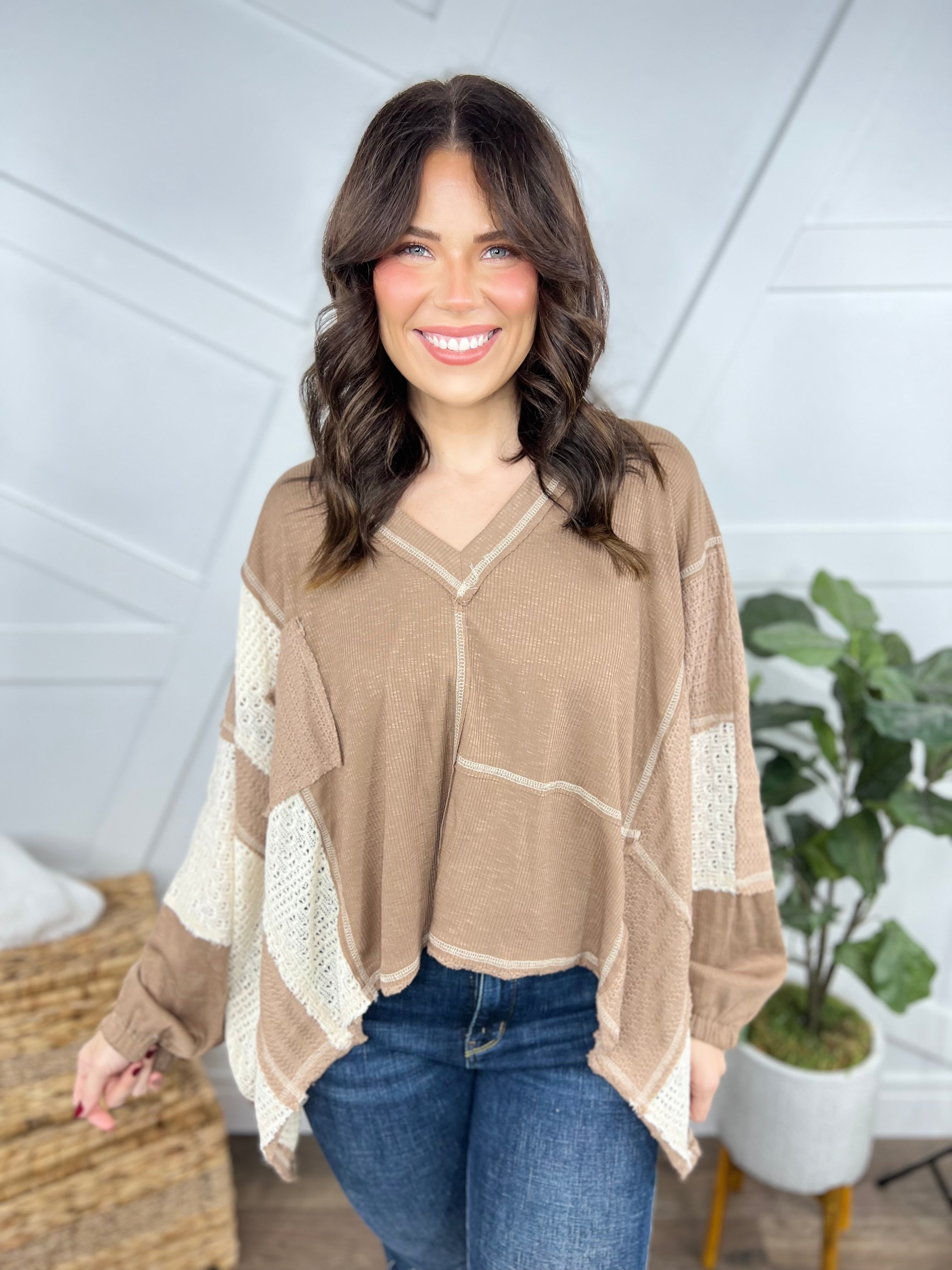 Nick of Time Top-120 Long Sleeve Tops-Pol-Heathered Boho Boutique, Women's Fashion and Accessories in Palmetto, FL