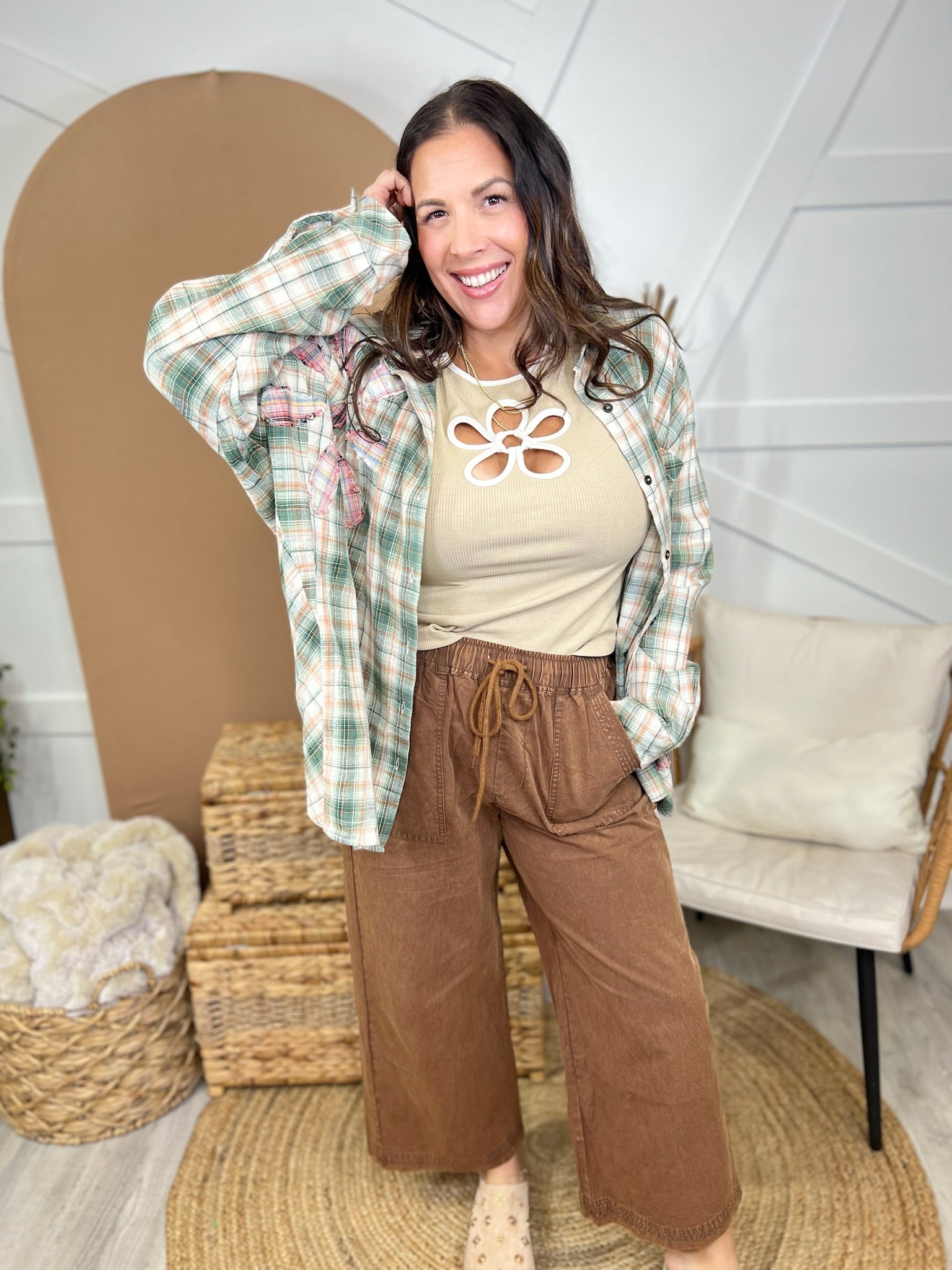 Tallulah Wide Leg Pants-150 PANTS-oddi-Heathered Boho Boutique, Women's Fashion and Accessories in Palmetto, FL