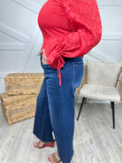 Babe Satus Wide Leg Jean by Bayeas-190 Jeans-Bayeas-Heathered Boho Boutique, Women's Fashion and Accessories in Palmetto, FL