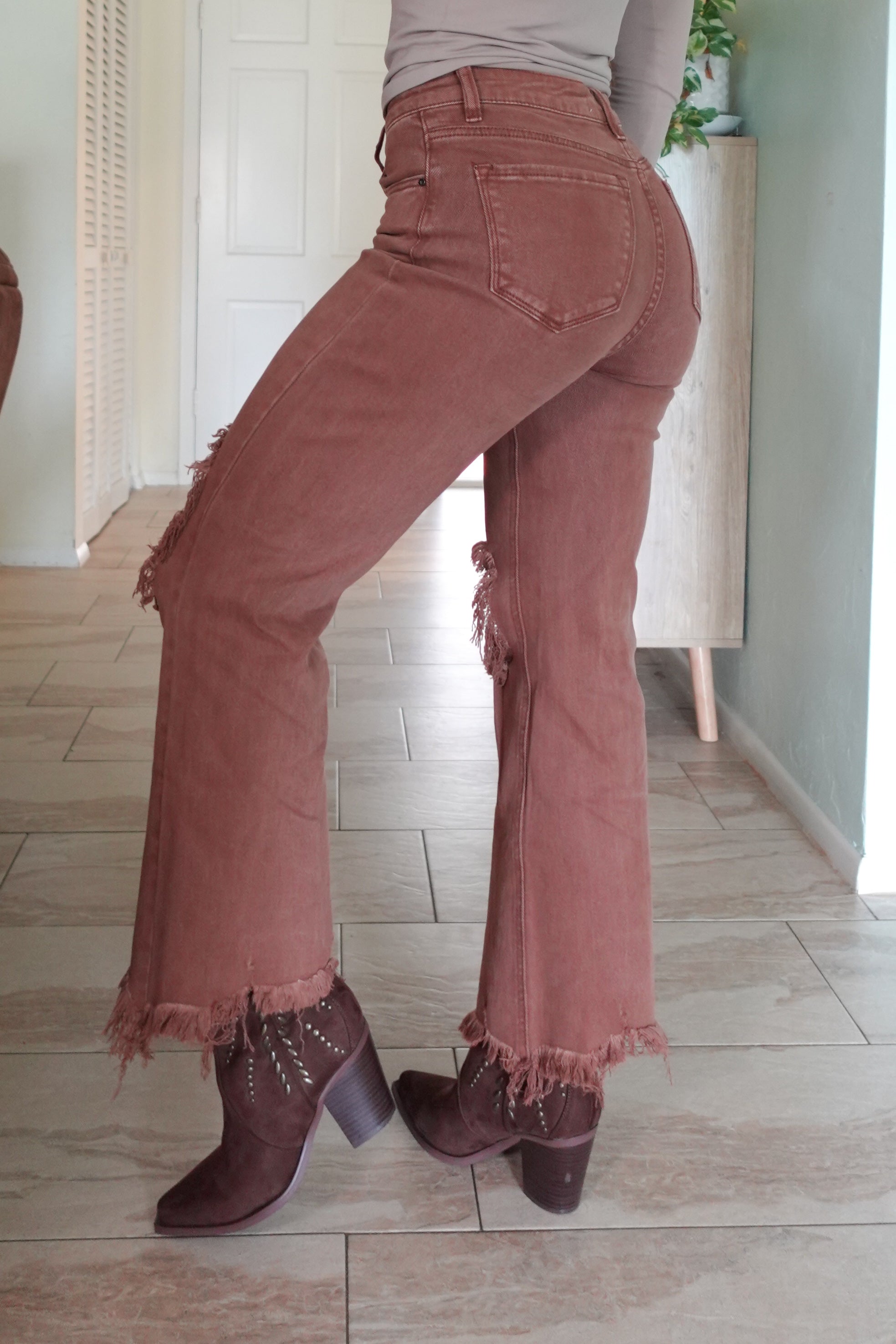Espresso Yourself Straight Leg by Risen Jeans-190 Jeans-Risen Jeans-Heathered Boho Boutique, Women's Fashion and Accessories in Palmetto, FL