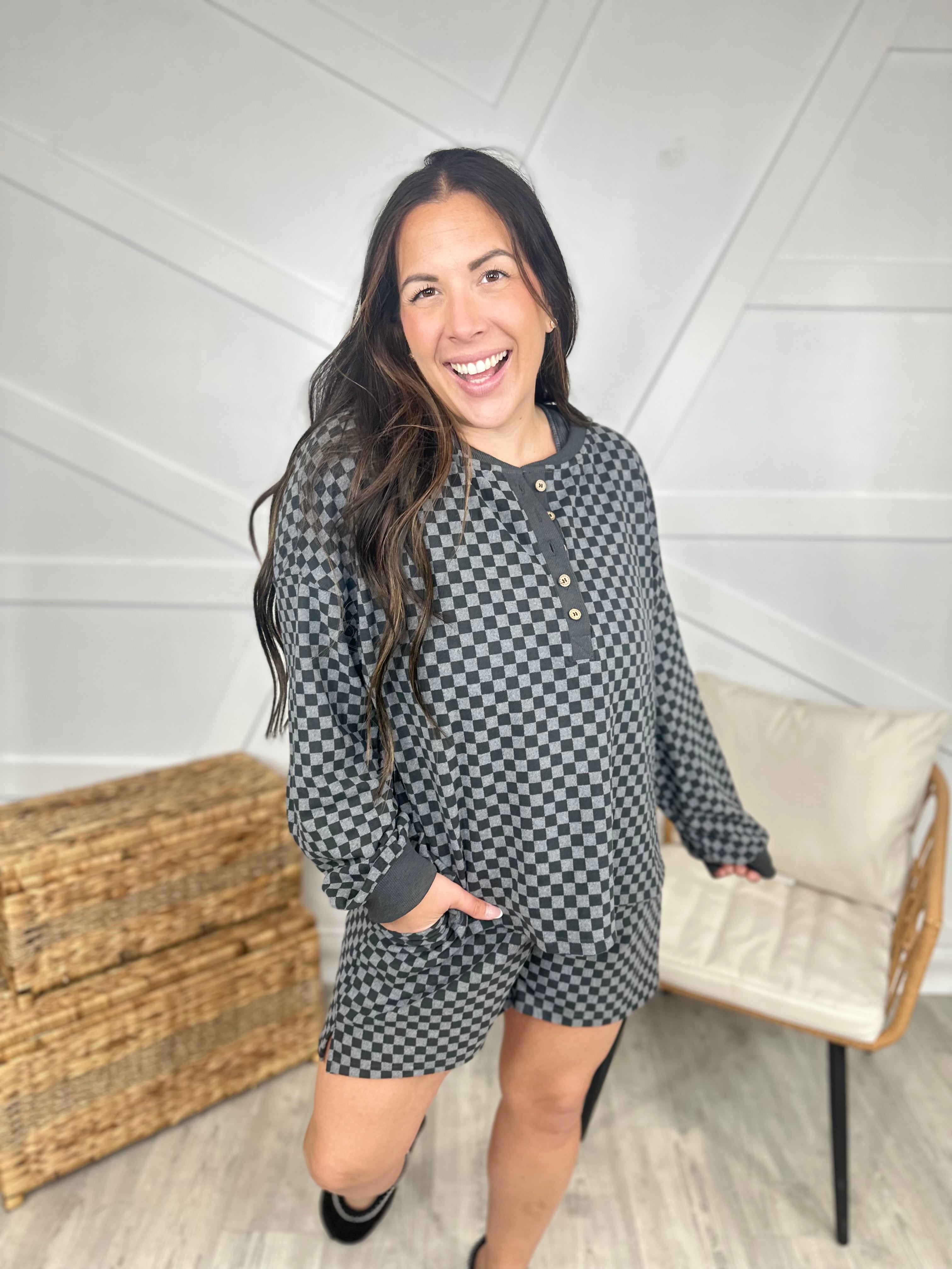 Check Mate Lounge Set-240 Activewear/Sets-Trendsi-Heathered Boho Boutique, Women's Fashion and Accessories in Palmetto, FL