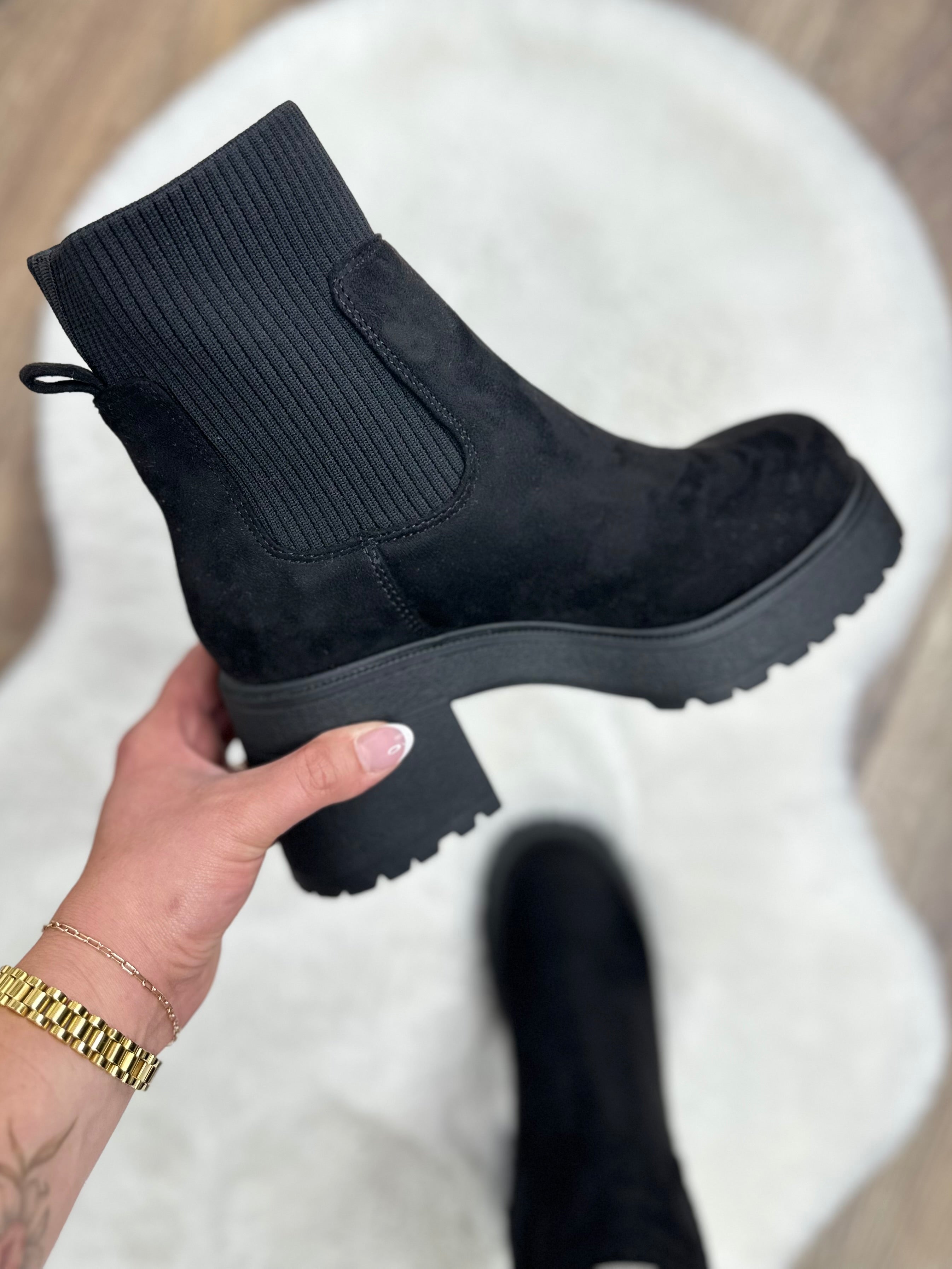 Black Super Boots-350 SHOES-Fortune Dynamic-Heathered Boho Boutique, Women's Fashion and Accessories in Palmetto, FL