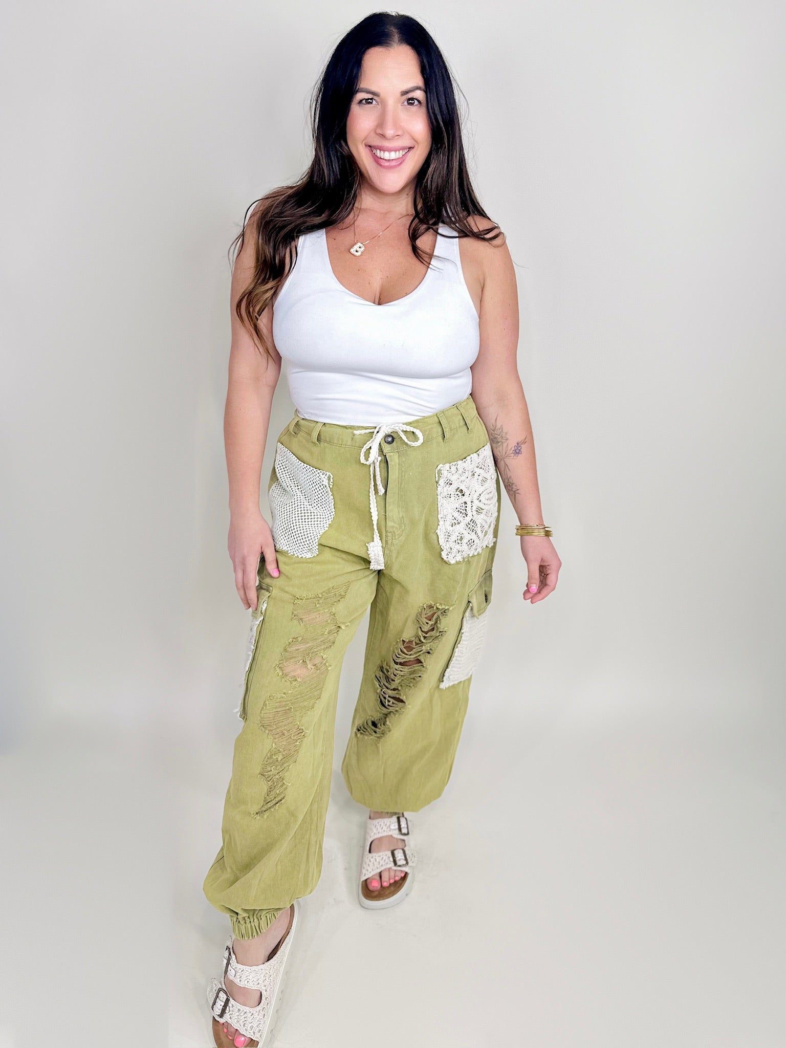 Restock: A Million Little Things Joggers - Olive-190 Jeans-Pol-Heathered Boho Boutique, Women's Fashion and Accessories in Palmetto, FL