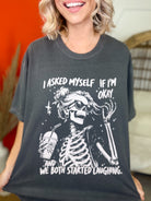 I Asked Myself Graphic Tee-130 Graphic Tees-Heathered Boho-Heathered Boho Boutique, Women's Fashion and Accessories in Palmetto, FL