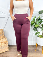 Resort Pants - Wine-150 PANTS-DEAR SCARLETT-Heathered Boho Boutique, Women's Fashion and Accessories in Palmetto, FL