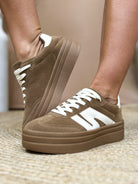 Topping Sneaker - Tan/Beige-350 SHOES-FASHION EMPORIO-Heathered Boho Boutique, Women's Fashion and Accessories in Palmetto, FL