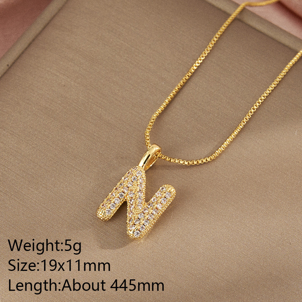 All About YOU Initial Necklace-310 JEWELRY-NIHAO JEWELRY-Heathered Boho Boutique, Women's Fashion and Accessories in Palmetto, FL