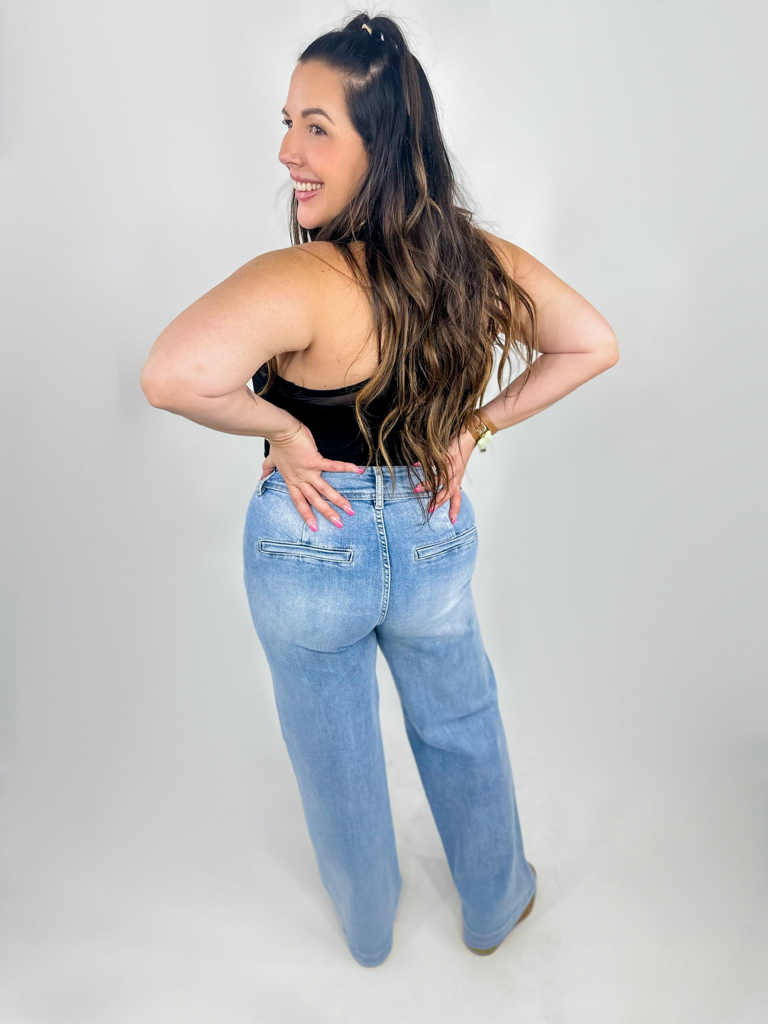 Effortless Wide Leg Jeans By Risen Jeans-190 Jeans-Risen Jeans-Heathered Boho Boutique, Women's Fashion and Accessories in Palmetto, FL