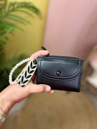 Compact Leather Wristlet Wallet-320 Bags-Heathered Boho-Heathered Boho Boutique, Women's Fashion and Accessories in Palmetto, FL