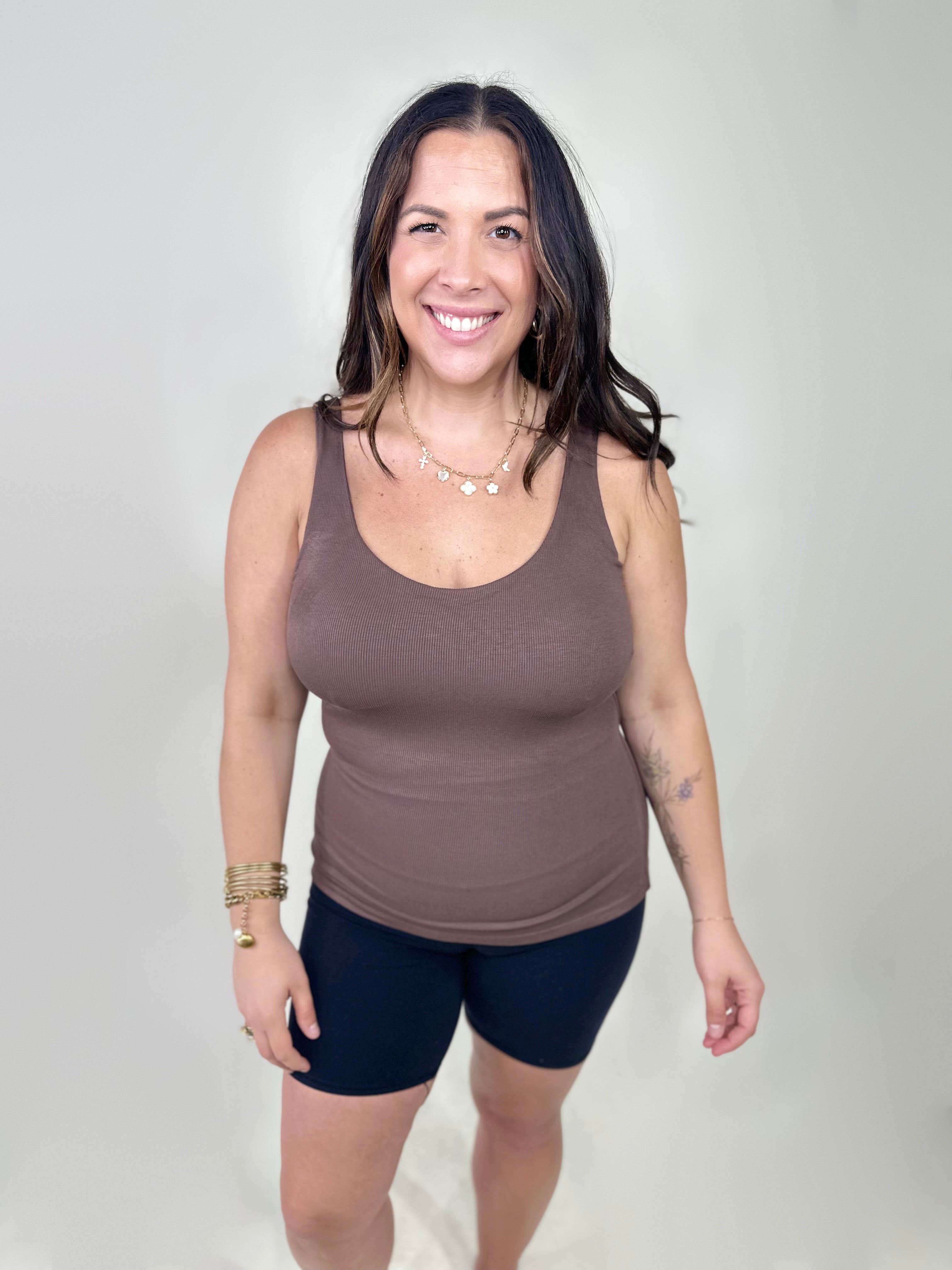 RESTOCK : Precision Fit Tank- No Bra Needed-100 Tank/Crop Tops-YELETE-Heathered Boho Boutique, Women's Fashion and Accessories in Palmetto, FL