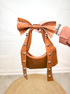 Bow Shoulder Bag-320 Bags-Fame Accessories-Heathered Boho Boutique, Women's Fashion and Accessories in Palmetto, FL