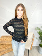 RESTOCK : Lacy Lady Mesh Top-120 Long Sleeve Tops-White Birch-Heathered Boho Boutique, Women's Fashion and Accessories in Palmetto, FL