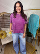 Favorite Day Top-110 SHORT SLEEVE TOP-ZENANA-Heathered Boho Boutique, Women's Fashion and Accessories in Palmetto, FL