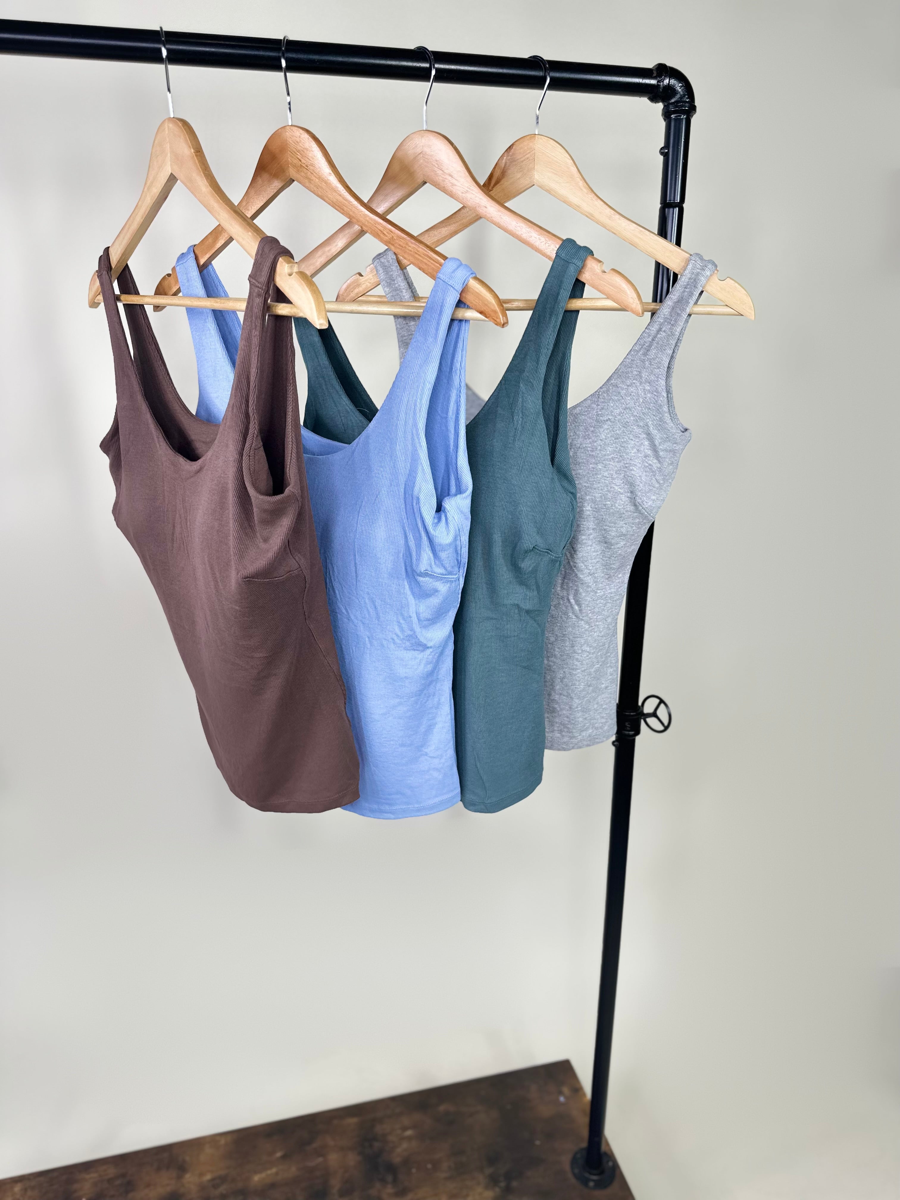 RESTOCK : Precision Fit Tank- No Bra Needed-100 Tank/Crop Tops-YELETE-Heathered Boho Boutique, Women's Fashion and Accessories in Palmetto, FL