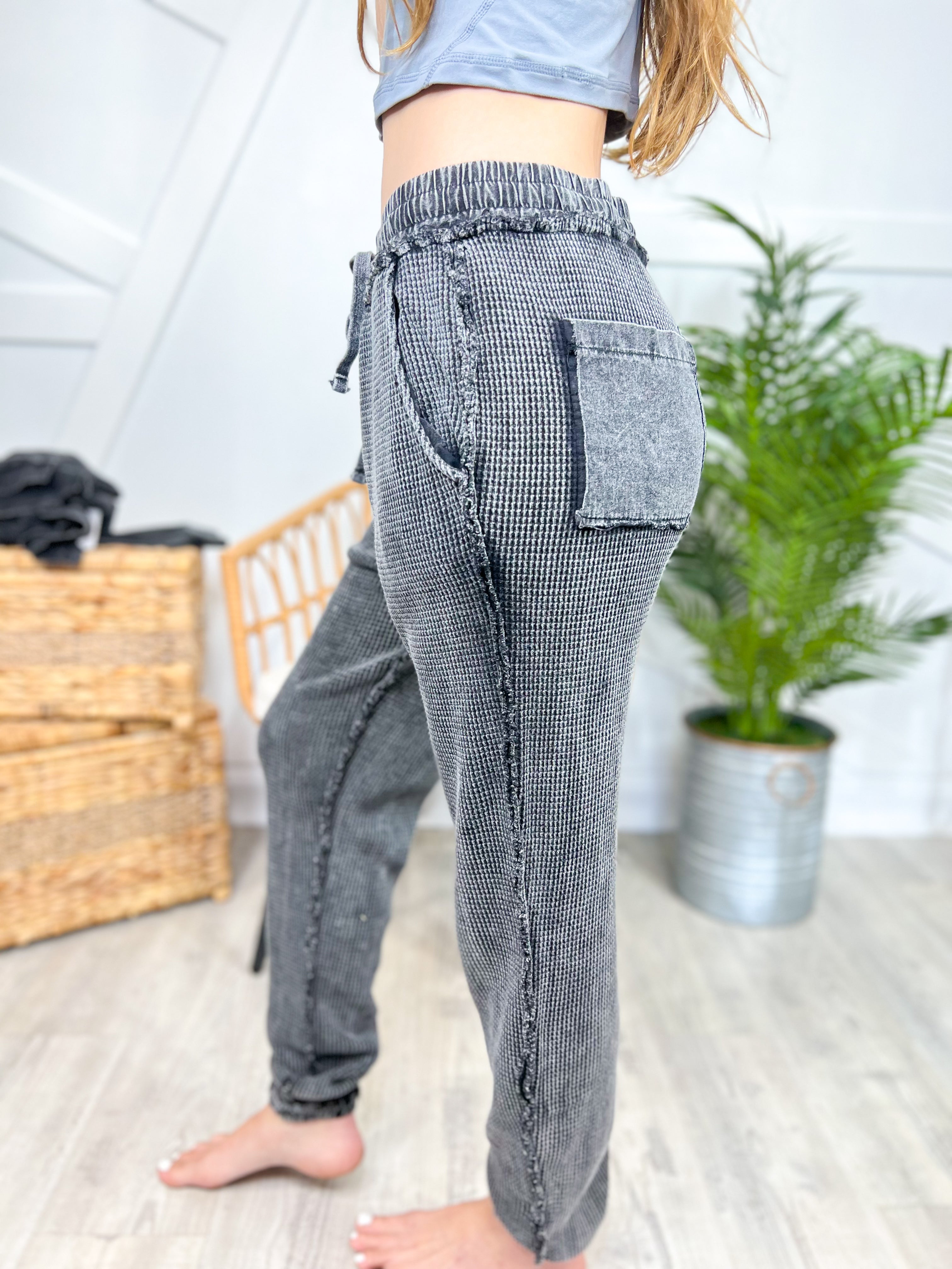 Restock : Ice Ice Baby Thermal Joggers-150 PANTS-White Birch-Heathered Boho Boutique, Women's Fashion and Accessories in Palmetto, FL