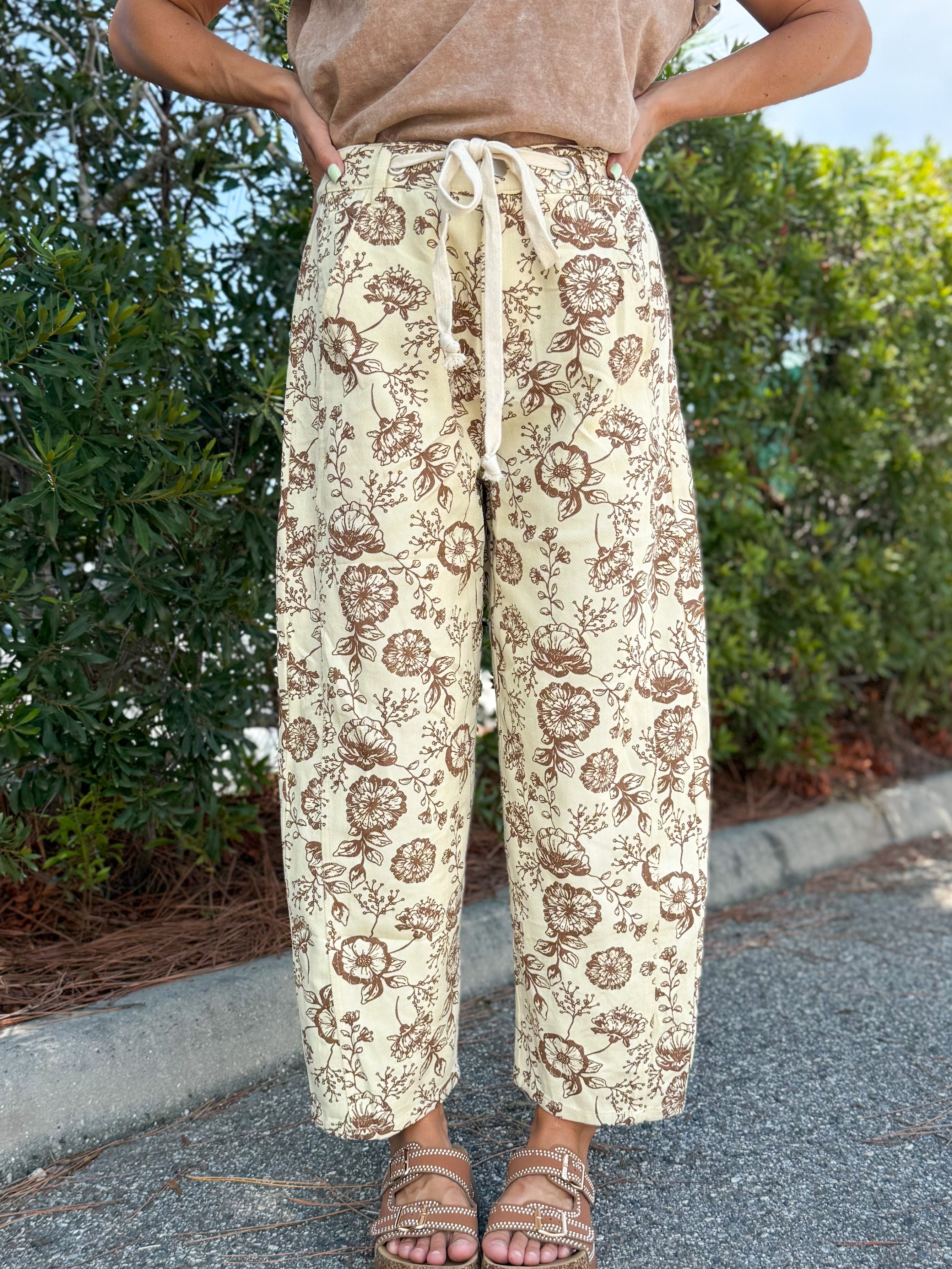 The Secret Garden Pants 🌸-150 PANTS-ODDI-Heathered Boho Boutique, Women's Fashion and Accessories in Palmetto, FL