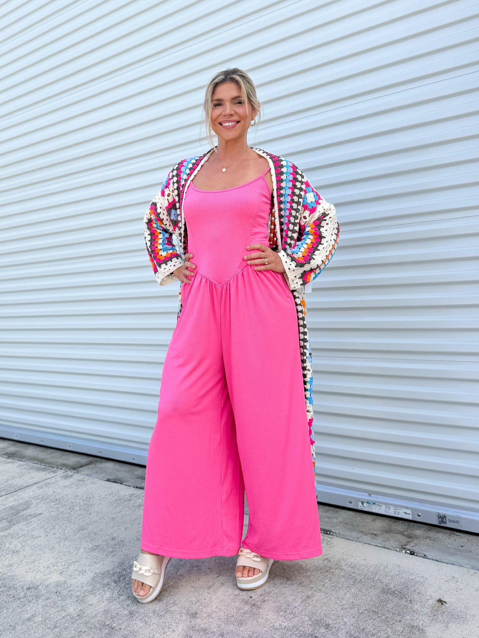 Cooper Ribbed Romper – Heathered Boho - Main Image